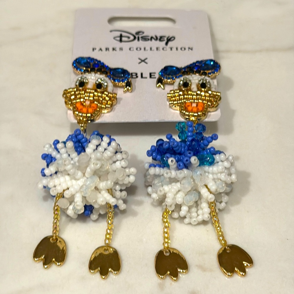 NWT BaubleBar Disney Donald Duck earrings